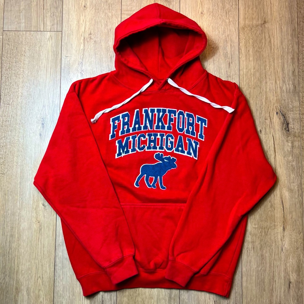 Vineyard Authentic Vintage Crew Frankfort Michigan Red Hoodie Men’s Size L